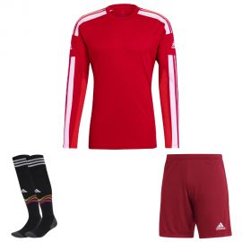 adidas Trikotsatz langarm Squadra 21 Herren Damen 3-teilig Trikot Langarm Fußball Short