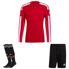adidas Trikotsatz langarm Squadra 21 Herren Damen 3-teilig Trikot Langarm Fussballshort