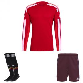 adidas Trikotsatz langarm Squadra 21 Herren Damen 3-teilig Trikot Langarm Shorts miTeam
