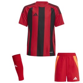 adidas Trikotsatz Striped 24 Herren Damen 3-teilig Trikot Shorts Competition Match Sleeve Stutzen