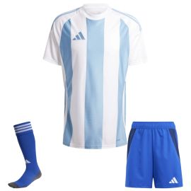 adidas Trikotsatz Striped 24 Kinder 3-teilig Trikot Shorts Competition Match Sockenstutzen