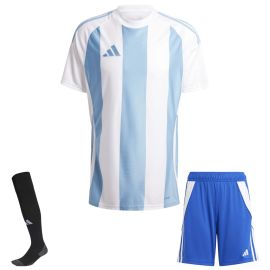 adidas Trikotsatz Striped 24 Kinder 3-teilig Trikot Shorts Sockenstutzen