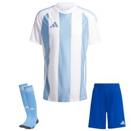 adidas Trikotsatz Striped 24 Kinder 3-teilig Trikot Shorts Torwart Sockenstutzen