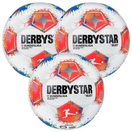 Derbystar 3er Bundesligaball Ballpaket Bundesliga Brillant APS v25 Fussball Spielball Grösse 5