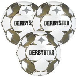 Derbystar 3er Spielball Ballpaket Brilliant APS v24 Fussball Spielball Grösse 5