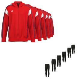 Erima Trainingsanzug Satz Celebrate 125 Herren Damen 2-teilig Trainingsjacke mit Kapuze