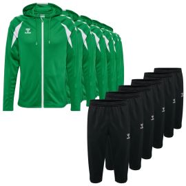 Hummel Core 2.0 Trainingsanzug Satz Herren Damen 2-teilig Trainingsjacke mit Kapuze 3/4 Trainingshose