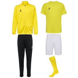 Hummel Essential Fussball Jacken Set Kinder 5-teilig Trainingsjacke Trainingshose Fussball Trikot Shorts Sockenstutzen