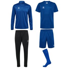 Hummel Essential Fussball Trainingstop Set Herren Damen 5-teilig Trainingstop Trainingshose Fussball Trikot Shorts Sockenstutzen