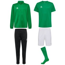 Hummel Essential Fussball Trainingstop Set Kinder 5-teilig Trainingstop Trainingshose Fussball Trikot Shorts Sockenstutzen