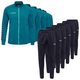 Hummel Trainingsanzug Satz Authentic Herren Damen 2-teilig Polyesterjacke Trainingshose
