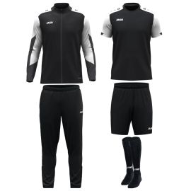 Jako Dynamic Fussball Jacken Set Herren Damen 5-teilig Polyesterjacke Polyesterhose T-Shirt Trainingsshorts Sockenstutzen
