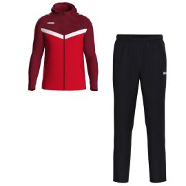 Jako Iconic Präsentationsanzug Set Kinder 2-teilig Kapuzen Präsentationsjacke Präsentationshose