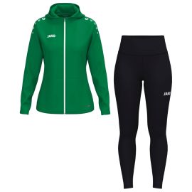 Jako One Trainingsanzug Set Herren Damen 2-teilig Trainingsjacke mit Kapuze Tights
