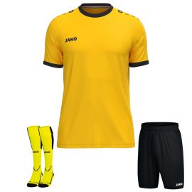 Jako One Trikotsatz Kinder 3-teilig Trikot Fussball Short mit Innenslip Stutzenstrumpf