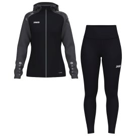 Jako Sonic Trainingsanzug Set Herren Damen 2-teilig Damen Trainingsjacke mit Kapuze Tights