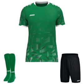 Jako Sonic Trikotsatz Herren Damen 3-teilig Trikot Fussball Short mit Innenslip Sockenstutzen