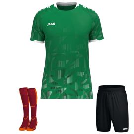 Jako Sonic Trikotsatz Herren Damen 3-teilig Trikot Fussball Short mit Innenslip Stutzenstrumpf