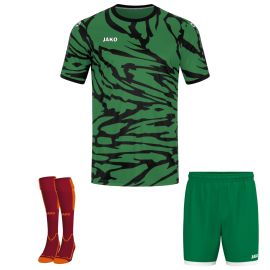 Jako Trikotsatz Animal Herren Damen 3-teilig Fussball Trikot Shorts Stutzenstrumpf