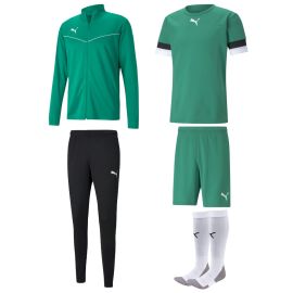 Puma Team Rise Fussball Jacken Set Herren Damen 5-teilig Polyesterjacke Polyesterhose Fussball Trikot Fussballshort Sockenstutzen
