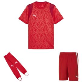 Puma teamCUP Trikotsatz Herren Damen 3-teilig Fussball Trikot Fussballshort Torwart Stegstutzen Core Stirrup
