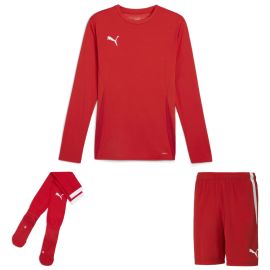 Puma teamGoal Trikotsatz langarm Herren Damen 3-teilig Langarmtrikot Fussballshort Sockenstutzen