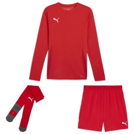 Puma teamGoal Trikotsatz langarm Herren Damen 3-teilig Langarmtrikot Short