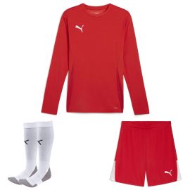 Puma teamGoal Trikotsatz langarm Herren Damen 3-teilig Langarmtrikot Shorts Sockenstutzen