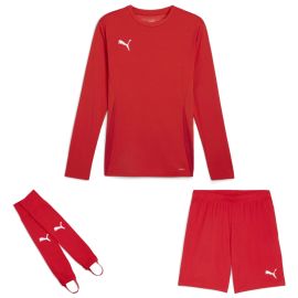 Puma teamGoal Trikotsatz langarm Herren Damen 3-teilig Langarmtrikot Shorts Torwart Stegstutzen Core Stirrup