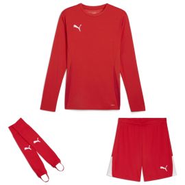Puma teamGoal Trikotsatz langarm Herren Damen 3-teilig Langarmtrikot Shorts Torwart Stegstutzen Core Stirrup