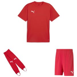 Puma teamGoal Trikotsatz Herren Damen 3-teilig Fussball Trikot Fussballshort Torwart Stegstutzen Core Stirrup