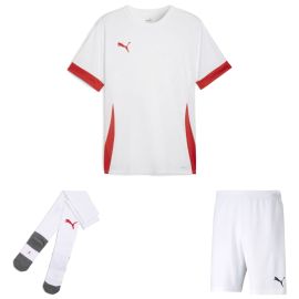 Puma teamGoal Trikotsatz Kinder 3-teilig Matchday Trikot Fussballshort