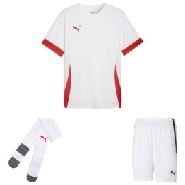 Puma teamGoal Trikotsatz Kinder 3-teilig Matchday Trikot Fussballshort