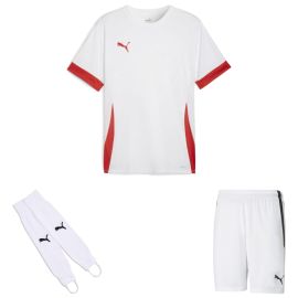 Puma teamGoal Trikotsatz Kinder 3-teilig Matchday Trikot Fussballshort Torwart Stegstutzen Core Stirrup