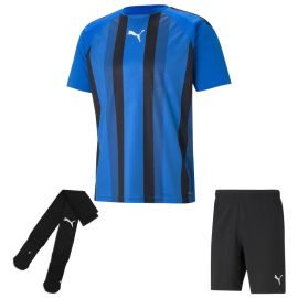 Puma Trikotsatz Team Liga Striped Kinder 3-teilig Fussball Trikot Fussballshort Sockenstutzen