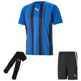 Puma Trikotsatz Team Liga Striped Kinder 3-teilig Fussball Trikot Fussballshort Sockenstutzen