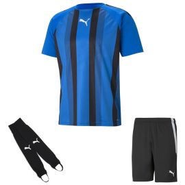 Puma Trikotsatz Team Liga Striped Kinder 3-teilig Fussball Trikot Fussballshort Torwart Stegstutzen Core Stirrup