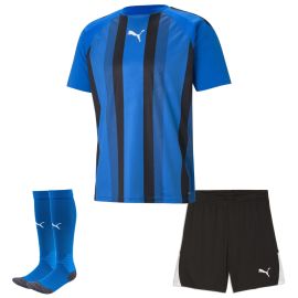 Puma Trikotsatz Team Liga Striped Kinder 3-teilig Fussball Trikot Shorts Fussballsocken