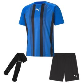 Puma Trikotsatz Team Liga Striped Kinder 3-teilig Fussball Trikot Shorts Sockenstutzen