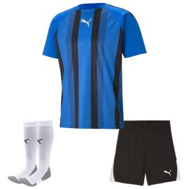Puma Trikotsatz Team Liga Striped Kinder 3-teilig Fussball Trikot Shorts Sockenstutzen