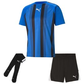 Puma Trikotsatz Team Liga Striped Kinder 3-teilig Fussball Trikot Shorts Sockenstutzen