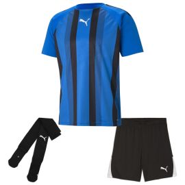 Puma Trikotsatz Team Liga Striped Kinder 3-teilig Fussball Trikot Shorts Sockenstutzen