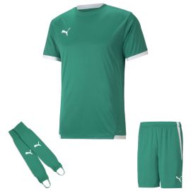 Puma Trikotsatz Team Liga Kinder 3-teilig Fussball Trikot Fussballshort Torwart Stegstutzen Core Stirrup