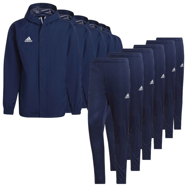 adidas Entrada 22 Fussball Jacken Satz Herren Damen 2 teilig Regenjacke Trainingshose