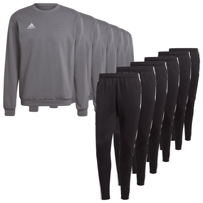 adidas Entrada 22 Fussball Pullover Satz Herren Damen 2 teilig Sweatshirt Trainingshose