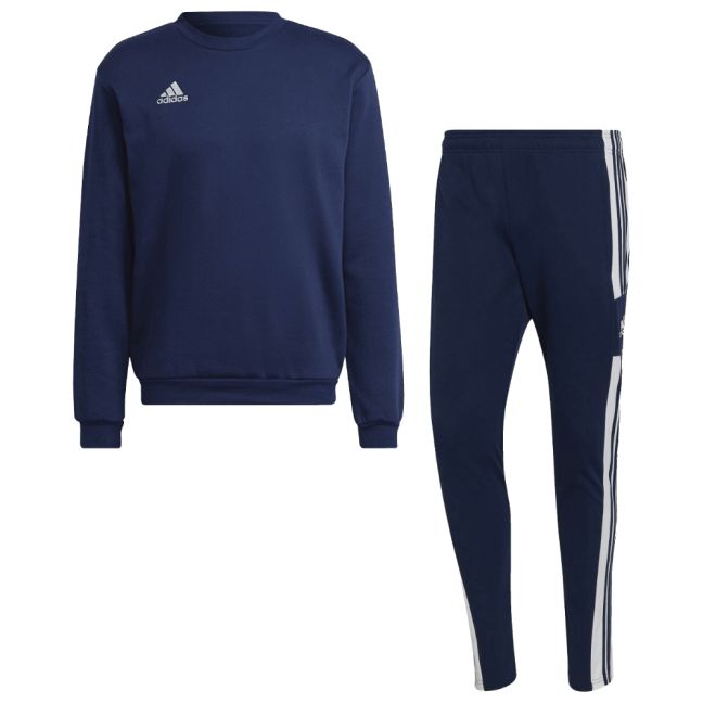 adidas Entrada 22 Fussball Pullover Set Herren Damen 2 teilig Sweatshirt Trainingshose