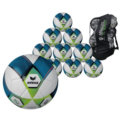 Erima 10er Ballpaket inkl. Ballsack Hybrid Training 2.0