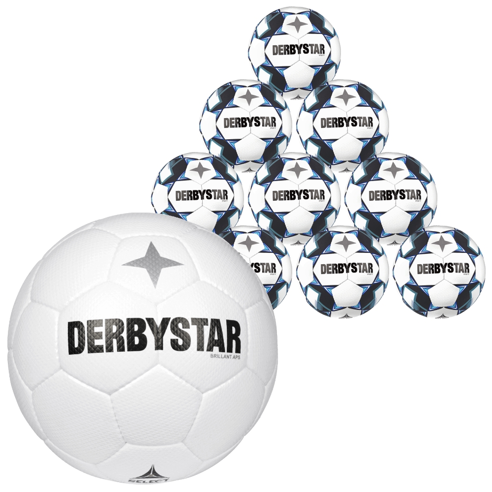 Derbystar Spielball + 10er Ballpaket Apus TT v23 Fußball Größe 5