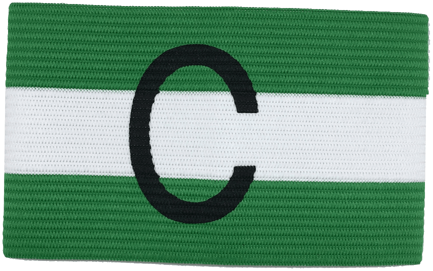 Diverse Kapitänsbinde Fussball Kinder Captain, One Size, grün/weiß