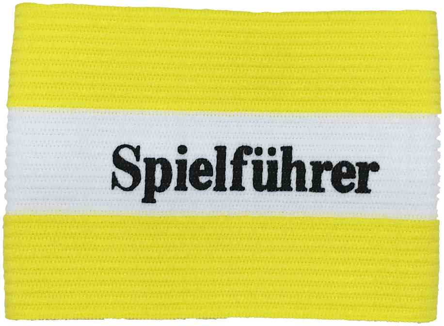 Diverse Kapitänsbinde Fussball Kinder, One Size, gelb/weiß